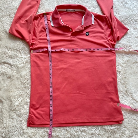 Sun50 SPF 50 Coral Polo Shirt Size S - Picture 7 of 8